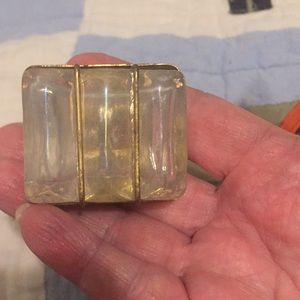 Anthropologie glass brass knobs